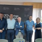 La delegación soriana junto a Felipe Romera en las instalaciones del parque malagueño.