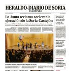 Portada de Heraldo Diario de Soria del 19 de septiembre de 2024