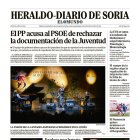 Portada de Heraldo Diario de Soria del 21 de septiembre de 2024