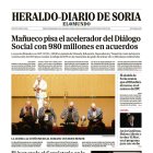 Portada de Heraldo Diario de Soria del 28 de septiembre de 2024.