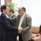 El presidente de la Junta de Castilla y León, Alfonso Fernández Mañueco, en el encuentro con asociaciones y entidades de inclusión social de la Comunidad.