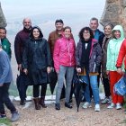 Los participantes en el Castillo de Gormaz en uno de los momentos de esparcimiento.