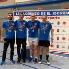 Los jugadores absolutos Víctor Ortega, José Carlos Pérez, Santiago Martínez y Manuel Acero.