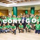 Trabajadores de Soria Natural este jueves.