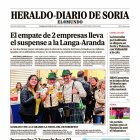 Portada de Heraldo Diario de Soria del 20 de octubre de 2024