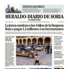 Portada de Heraldo Diario de Soria del 22 de octubre de 2024