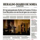 Portada de Heraldo Diario de Soria del 23 de octubre de 2024