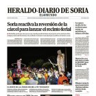 Portada de Heraldo Diario de Soria del 26 de octubre de 2024.