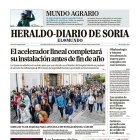 Portada de Heraldo Diario de Soria del 28 de octubre de 2024.