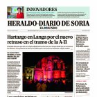 Portada de Heraldo Diario de Soria del 29 de octubre de 2024.