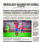 Portada de Heraldo Diario de Soria del 31 de octubre de 2024.