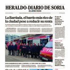 Portada de Heraldo Diario de Soria del 3 de noviembre de 2024