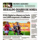 Portada de Heraldo Diario de Soria del 4 de noviembre de 2024