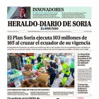 Portada de Heraldo Diario de Soria del 5 de noviembre de 2024.