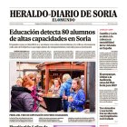 Portada de Heraldo Diario de Soria del 10 de noviembre de 2024.