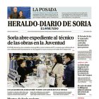 Portada de Heraldo Diario de Soria del 22 de noviembre de 2024.