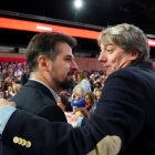 Tudanca y Martínez Mínguez en el comienzo del Congreso del PSOE.
