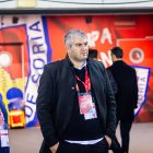 Álex Huerta, director deportivo del Numancia, y el jefe de prensa Luis Martínez.