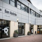 Entrada principal al polideportivo San Andrés de la capital soriana.