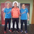 Los tres representantes del Club Bádminton Soria que participan en Toledo.