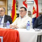 Salvador Olea, Patricio de Pedro y Javier Jiménez en la Junta de Accionistas del Numancia.