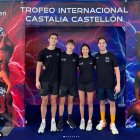 Los cuatro representantes del Club Acuático Soriano que participaron en la competición internacional de Castellón.