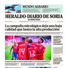 Portada de Heraldo Diario de Soria del 16 de diciembre de 2024.