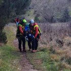 El Grupo de Rescate de la Junta auxilia a una mujer herida en el Cañón del Río Lobos, en Soria.