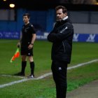 El entrenador del Numancia, Aitor Calle.