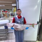 Jeison Hernández, en el hipermercado de Burgos en el que trabaja.