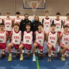 Luis Cerezo junto a la selección de Castilla y León con la que juega