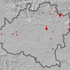Localizaciones de terremotos ocurridos en Soria.