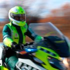 Agente de tráfico de la Guardia Civil en Soria.