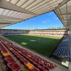 Imagen del campo de Pasarón de Pontevedra donde jugará el Numancia el domingo.