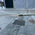 El semáforo por los suelos.