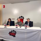 Vanessa García, Ángel Ceña y Toño Palomar, procuradores de Soria Ya.