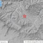 Señalización del temblor en un mapa del IGN.
