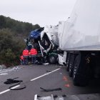 Accidente ocurrido en Navarra en la madrugada de este miércoles.