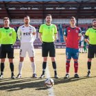 Carbajales Gómez en el encuentro que le pitó al Numancia hace tres temporadas en Los Pajaritos.