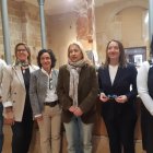 De izd a dcha, Monteseguro, Morales, Sánchez, De Gregorio, Fernández y Ferrer en la inauguración de la exposición.