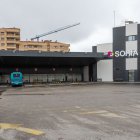 Estación de autobuses de Soria durante la jornada de huelga.
