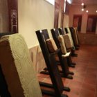 Exposición sobre estelas funerarias en Santa Cruz de Yanguas hace ocho años.