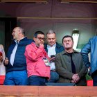 Santiago Morales en el palco de Los Pajaritos como representante de Football Newco.