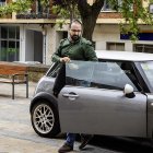 Ángel Hernández a su llegada a los Juzgados de Soria esta mañana.