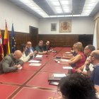 Participantes en la mesa de coordinación.
