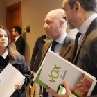 Patricia Gómez Urbán, Carlos Menéndez y David Hierro, en una imagen de archivo.