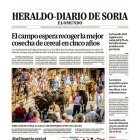 Portada de Heraldo Diario de Soria del 22 de junio de 2025.