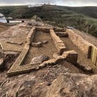 Excavaciones en el castillo de Borobia consolidadas.