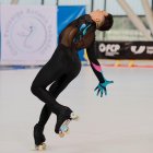El patinador soriano durante un ejercicio en una competición.