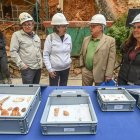 El consejero de Cultura, Turismo y Deporte, Gonzalo Santonja, y los codirectores del Proyecto Atapuerca, presentan los resultados de la campaña de excavaciones.